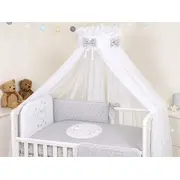 Baldachin Din Tul Pentru Patut, 600x160 Cm, Sky Bunny Gri  ,   Amy   Protectie, Confort Si Decor Elegant Pjb68775