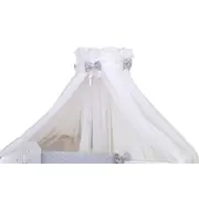 Baldachin Din Tul Pentru Patut, 600x160 Cm, Sky Bunny Gri  ,   Amy   Protectie, Confort Si Decor Elegant Pjb68775