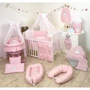 Baldachin Din Tul Pentru Patut, 600x160 Cm, Sky Bunny Roz ,   Amy   Protectie, Confort Si Decor Elegant Pjb68729