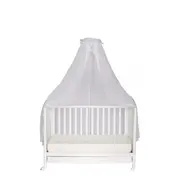 Baldachin Patut Lemn Cu Suport De Prindere Inclus Real Bears Alb, 620x180 Cm Pjbbald_realbears_white