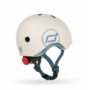 Casca De Protectie Pentru Copii, Sistem De Reglare Magnetic Cu Led, Xxs-s, 45-51 Cm, 1 An+, Ash, Scoot  Ride Pjb96360