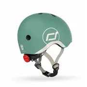 Casca De Protectie Pentru Copii, Sistem De Reglare Magnetic Cu Led, Xxs-s, 45-51 Cm, 1 An+, Forest, Scoot  Ride Pjb96361