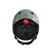 Casca De Protectie Pentru Copii, Sistem De Reglare Magnetic Cu Led, Xxs-s, 45-51 Cm, 1 An+, Green Lines, Scoot  Ride Pjb96562