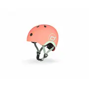 Casca De Protectie Pentru Copii, Sistem De Reglare Magnetic Cu Led, Xxs-s, 45-51 Cm, 1 An+, Peach, Scoot  Ride Pjb96389