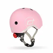 Casca De Protectie Pentru Copii, Sistem De Reglare Magnetic Cu Led, Xxs-s, 45-51 Cm, 1 An+, Rose, Scoot  Ride Pjb96323