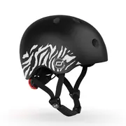 Casca De Protectie Pentru Copii, Sistem De Reglare Magnetic Cu Led, Xxs-s, 45-51 Cm, 1 An+, Zebra, Scoot  Ride Pjb96560