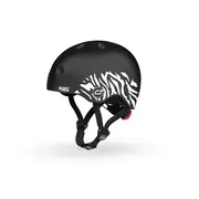 Casca De Protectie Pentru Copii, Sistem De Reglare Magnetic Cu Led, Xxs-s, 45-51 Cm, 1 An+, Zebra, Scoot  Ride Pjb96560