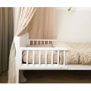 Pat Din Lemn Masiv Pentru Junior Noble Alb 160 A  80 Cm Pjbnoblealbjunior