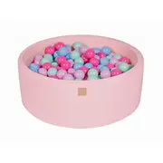 Piscina Uscata Cu 200 De Bile (mint, Babyblue, Roz, Pastel Roz) Meowbaby  , 90x30 Cm, Roz Deschis Pjbmeo113