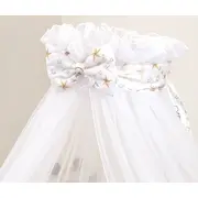 Baldachin Din Tul Pentru Patut, 300x160 Cm, Cu Funda Si Inimioare Decorative, Imprimeu Circ Blue ,   Amy   Protectie, Confort Si Decor Elegant - Amy Pjb84772
