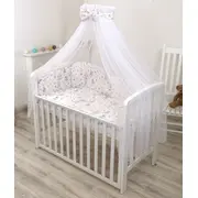 Baldachin Din Tul Pentru Patut, 300x160 Cm, Cu Funda Si Inimioare Decorative, Imprimeu Circ Roz ,   Amy   Protectie, Confort Si Decor Elegant Pjb84773