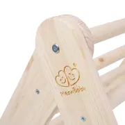 Casuta Tip Cort Pentru Copii Cu O Scara De 60x61 Cm, Pliabila, Lemn Natur, Viscoza Alb Roz, Montessori Meowbaby Pjbddwt003rie