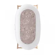 Cearsaf Din Bumbac Cu Elastic Pe Contur Pentru Landou Si Cosulete, Cherry Dark Pjb1686