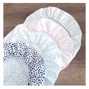 Cearsaf Din Bumbac Cu Elastic Pe Contur Pentru Landou Si Cosulete, Happy Pjb481386