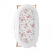 Cearsaf Din Bumbac Cu Elastic Pe Contur Pentru Landou Si Cosulete, Peony Pjb482703