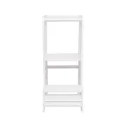Inaltator Learning Tower Ajustabil, Ajutor De Bucatarie Meowbaby  , Lemn Alb Pjbkh01002wie