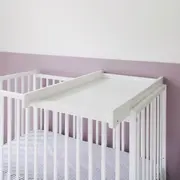 Masa De Infasat Din Lemn, Atasabila La Patut Bebe 120x60 Si 140x70 Cm, Alb, 86 X 51 X 7 Cm, Inclus Saltea Din Spuma, Husa Detasabila Bumbac, Woodies, 40 X 70 Cm Pjbctc_alb+311180