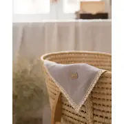 Paturica Usoara Pentru Copii, Multifunctionala, Din In Cu Margini Din Dantela, Gri By Babyly, 100x100cm Pjb4191827