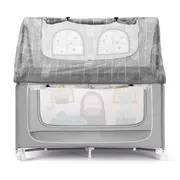 Patut Pliant Voiaj Cu Doua Niveluri De Inaltime, Ultraportabil Pentru Copii   Daily Dolci Sogni Bej  , Usor De Transportat, Ideal Pentru Calatorii, Material Rezistent Cu Protectii Laterale Si Saltea Inc Pjb49115040