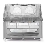 Patut Pliant Voiaj Cu Doua Niveluri De Inaltime, Ultraportabil Pentru Copii   Daily Dolci Sogni Bej  , Usor De Transportat, Ideal Pentru Calatorii, Material Rezistent Cu Protectii Laterale Si Saltea Inc Pjb49115040