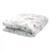 Pilota Pentru Copii Nature Bamboo By Amy Din Bambus Si Umplutura Hipoalergenica Babysoft, Pasari Mint, 70x65cm Pjb82778