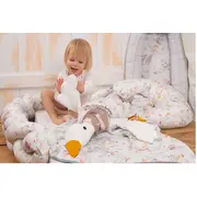Pilota Pentru Copii Nature Bamboo By Amy Din Bambus Si Umplutura Hipoalergenica Babysoft, Pasari Mint, 70x65cm Pjb82778