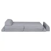 Playset Modular Canapea Premium Velur Reiat   Corduroy  Spuma ,   Gri Pjbsdps01ie
