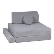 Playset Modular Canapea Premium Velur Reiat   Corduroy  Spuma ,   Gri Pjbsdps01ie