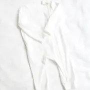Salopeta Bebelusi Cu Maneca Lunga, Inchidere Cu Fermoar, Marimea 86, Alb, Set De 2 Bucati Pjb4195726