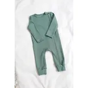 Salopeta Bebelusi Cu Maneca Lunga, Inchidere Cu Fermoar, Verde Cactus, Marimea 74 Pjb4195948