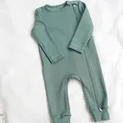 Salopeta Bebelusi Cu Maneca Lunga, Inchidere Cu Fermoar, Verde Cactus, Marimea 74 Pjb4195948