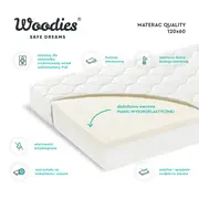 Saltea Pentru Copii, Fata Dubla, Spuma Pur Si Spuma Hr Proprietati Foarte Elastice, Husa Delicata 3 Staturi, Echipata Cu Margine Anti-alunecare, 140x70x9 Cm, Quality Pjbmattress_quality140