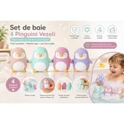 Set 5 Jucarii De Baie, Penguins Party Pjb3760