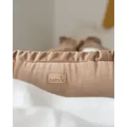 Suport De Dormit Babynest Premium Bumbac Organic Si Catifea Bej Cu Funda By Babyly, 80x50 Cm Pjb4190455