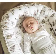 Suport De Dormit Babynest Premium Bumbac Si Catifea Goose Family - Vintage Beige By Babysteps, 89x56 Cm Pjb603033