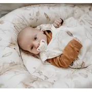 Suport De Dormit Babynest Premium Bumbac Si Catifea Goose Family - Vintage Beige By Babysteps, 89x56 Cm Pjb603033