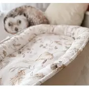 Suport De Dormit Babynest Premium Bumbac Si Catifea Goose Family - Vintage Beige By Babysteps, 89x56 Cm Pjb603033