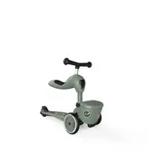 Trotineta Copii Cu Sezut, Suport Jucarie, Transformabila 2in1, Highwaykick 1 Lifestyle Greenlines, 1-5 Ani, Pana La 50 Kg, Scoot  Ride Pjb96604