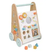 Antemergator Din Lemn Fsc Cu Activitati Saro Baby ,   Premergator Multifunctional Montessori Pentru Primii Pasi Pjb3355