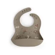 Baveta Din Silicon Cu Buzunar, Ajustabila, Animals Garden Pjbbs_ag