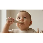 Furculita Si Lingura Babysteps   2in1, Silicon Alimentar 100%, Fara Bpa, Bps, Pvc Si Ftalati, Cream Pjbfl_c