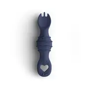 Furculita Si Lingura Babysteps   2in1, Silicon Alimentar 100%, Fara Bpa, Bps, Pvc Si Ftalati, Navy Pjbfl_n