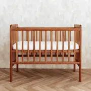 Patut Bebe Din Lemn Masiv, Patut Lateral Cu Inaltime Reglabila A Saltelei, Bedside Vintage, 90 X 40 Cm Pjbscv