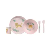 Set Complet De Masa, 5 Piese, Cu Ventuza, , &oelig;jungle Cheetahs,   Rose Pjb50642