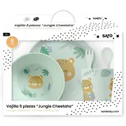 Set Complet De Masa, 5 Piese, Cu Ventuza, , &oelig;jungle Cheetahs,   Rose Pjb50642