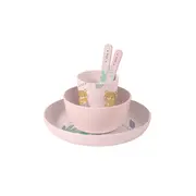 Set Complet De Masa, 5 Piese, Cu Ventuza, , &oelig;jungle Cheetahs,   Rose Pjb50642