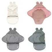 Baby Wrap With Bear Ears - Aesthetic Powder Pink ,   Confort Si Siguranta Din Primele Clipe Pjbmaot32
