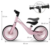 Bicicleta De Echilibru Fara Pedale Pentru Copii, Kidwell Nix Pink, 3.05 Kg, Roti Pu 29 Cm, Reglabila, 80,  120 Cm, Max. 30 Kg Pjbrobinix02a0