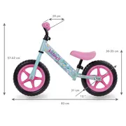 Bicicleta De Echilibru Fara Pedale Pentru Copii, Kidwell Rebel Funny Land, 2.64 Kg, Roti Eva 28 Cm, Reglabila, 80,  120 Cm, Max. 30 Kg Pjbrobireb12a0