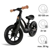 Bicicleta De Echilibru Fara Pedale Pentru Copii, Kidwell Vito Black , Cadru Magneziu, 2.8 Kg, Roti Eva 28 Cm, Reglabila, 80,  120 Cm, Max. 30 Kg Pjbrobivit02a0